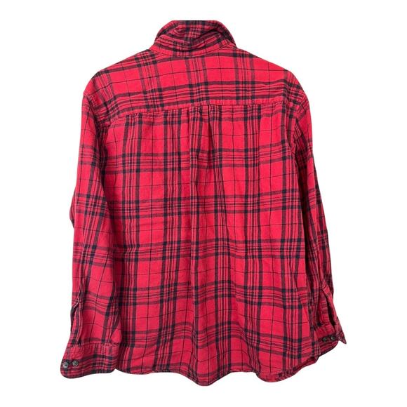 Mens Grunge Flannel Shirt Button Down Distressed Gorpcore Utility - Picture 4 of 4